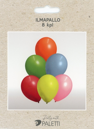 Ilmapallo lajitelma 8 kpl