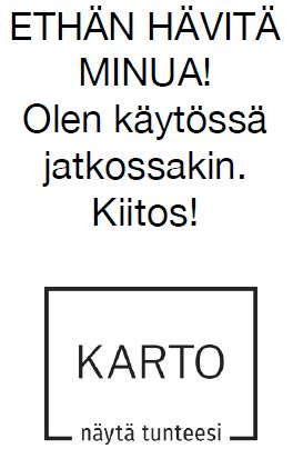 Karton omaisuutta - tarra - 8 kpl arkki