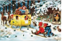 Joulukorttikalenteri Baumgarten