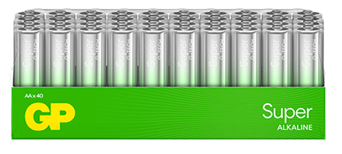 GP ALKALINE AA LR6 SUPER G-TECH 40P
