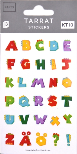 Sticker KT10 alphabets dino