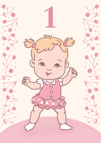 1-os vuosikortti 1v tyttö