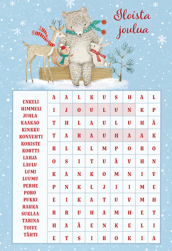 2-os joulu ristikkokortti