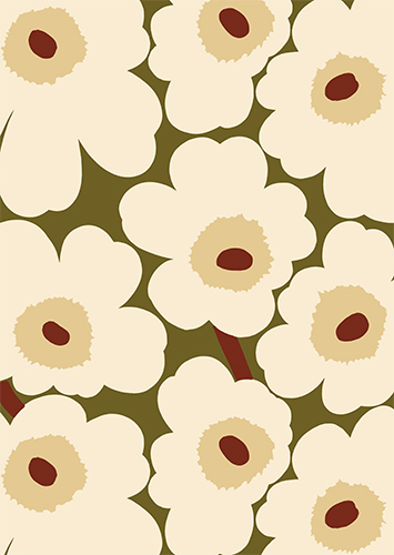 1-os Marimekko Unikko vihreä-vpun