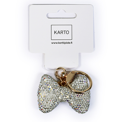 Avaimenperä rusetti valkoinen