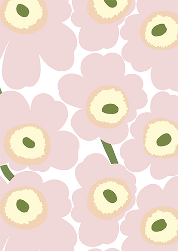 1-os Marimekko Unikko v-pun-vihreä