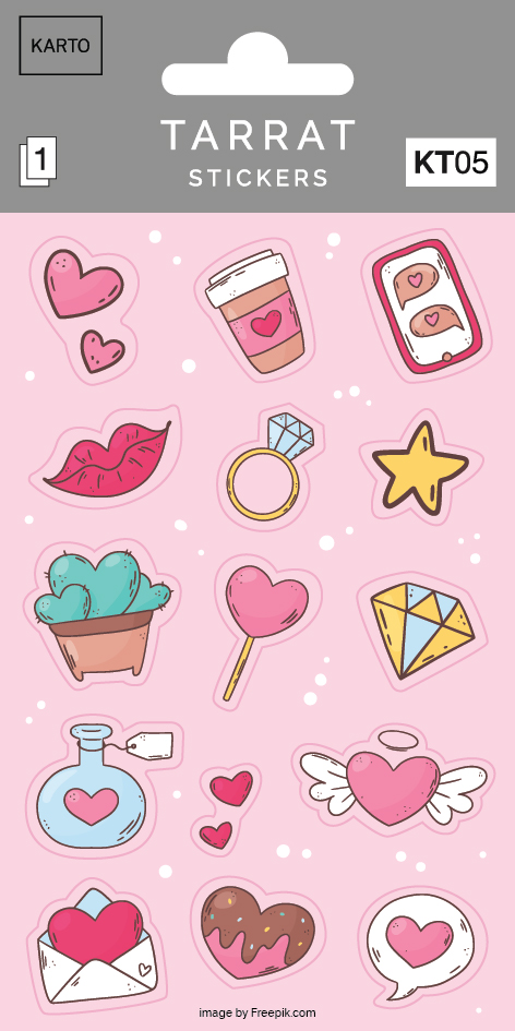 Paper sticker KT05 girly