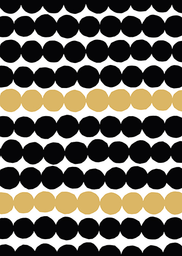 1-os Marimekko Räsymatto musta-kulta