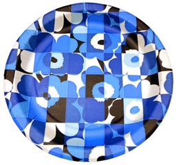 [ZKARPG589040] Lautanen 23cm Mini-Ruutu-Unikko blue