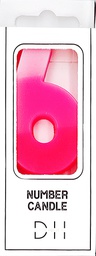 [202420] Numerokynttilä 6 pinkki