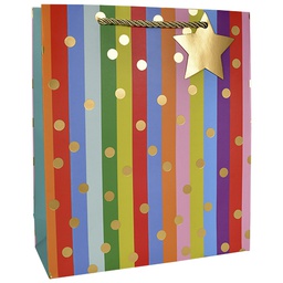 [6631092] Lahjakassi M/E värikkäät raidat