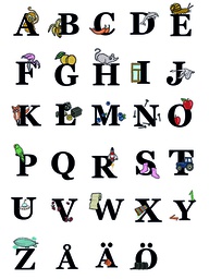 [318330] Juliste 60x80cm Aakkoset