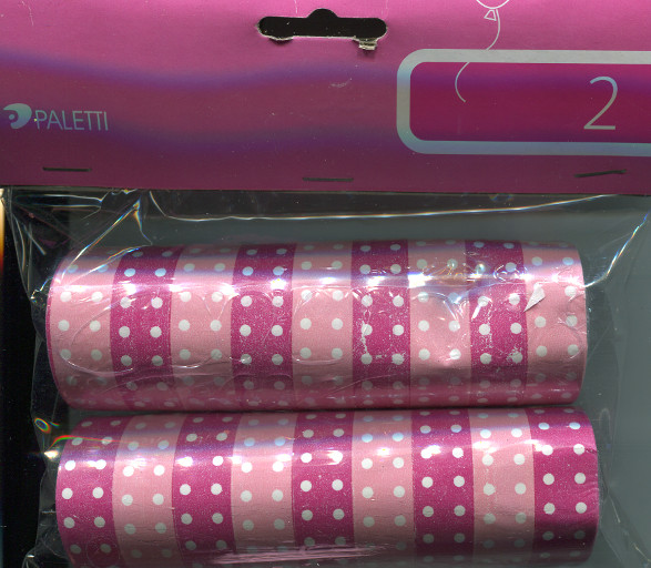 Serpentiini pinkki/ valkoinen 2 kpl KSM