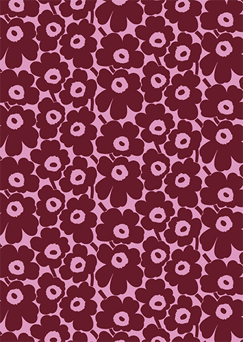 1-os Marimekko Unikko viininpunainen