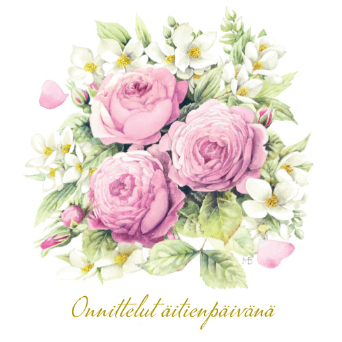 2-os äitienpäivänä neliökortti Marjolein Bastin