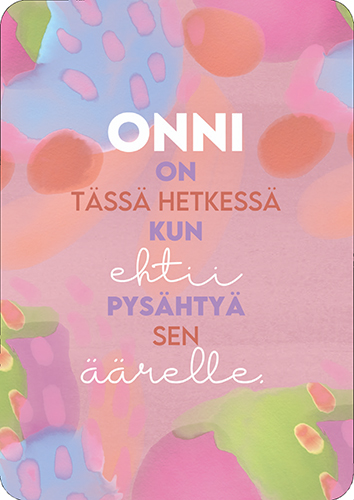 1-os kortti Hidasta elämää