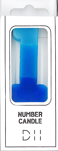Numerokynttilä 1 sininen