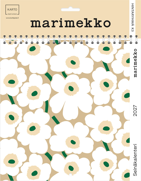 Seinäkalenteri 2027 Marimekko 22x22 cm