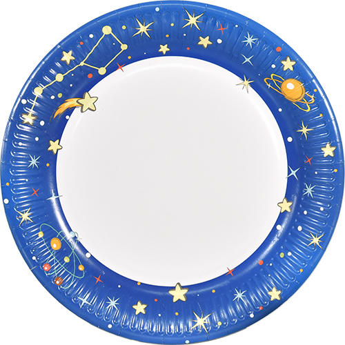 Kartonkilautanen 23cm avaruus 8kpl