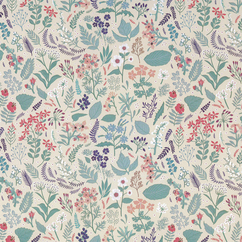 Lahjapaperi vakio tiskirulla 57cm x 150m 638657 Flowergarden