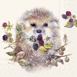 [L1082160] FOREST HEDGEHOG cream 33cm