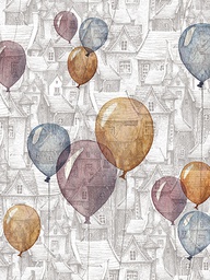 [318127] Juliste 30x40cm ilmapallot