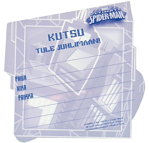 1-os kutsu Disney Spiderman 8kpl