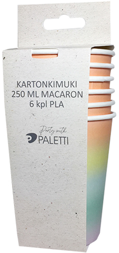 Kartonkimuki 250ml MACARON 6kpl PL