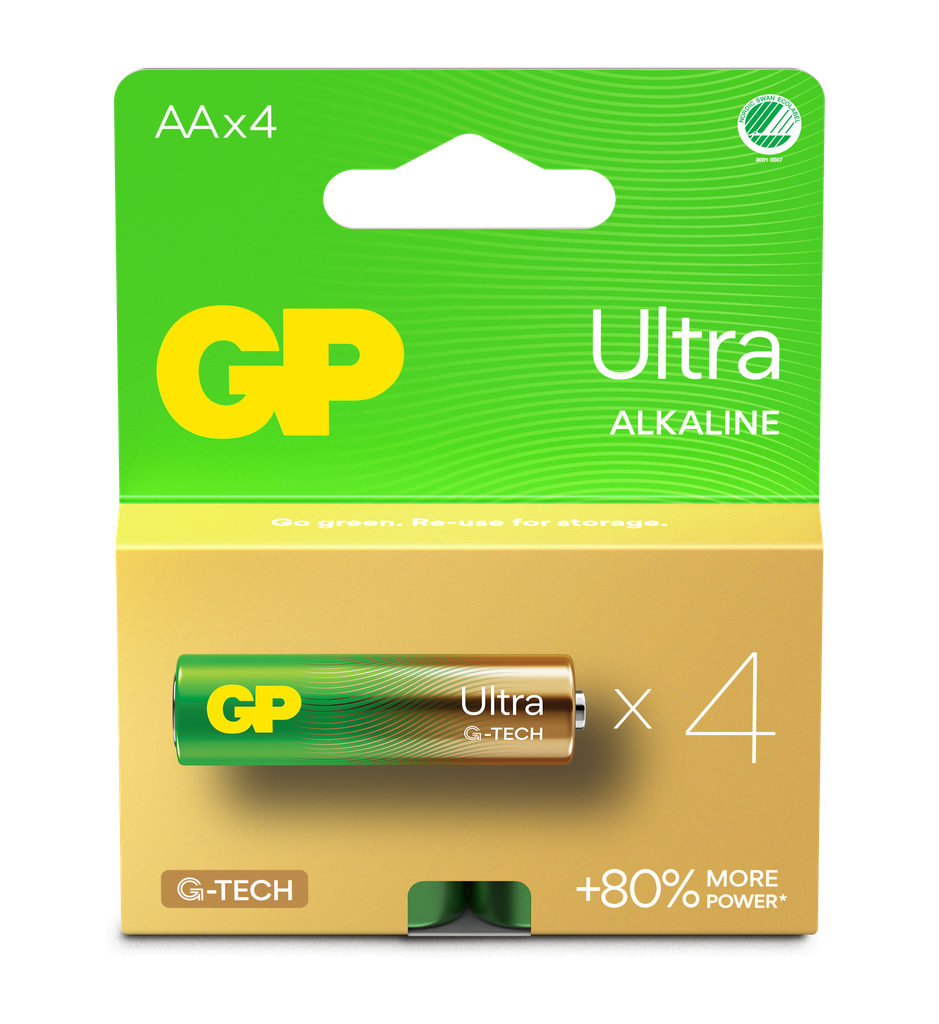 GP ALKALINE AA LR6 ULTRA G-TECH 4P