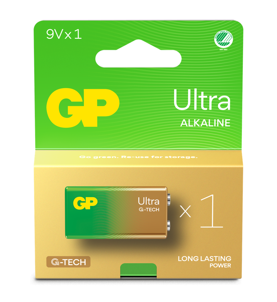 GP ALKALINE 9V 1604 ULTRA  G-TECH 1P