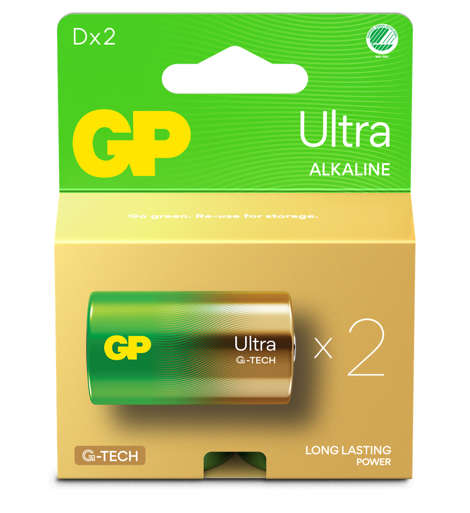 GP ALKALINE D LR20 ULTRA  G-TECH 2P