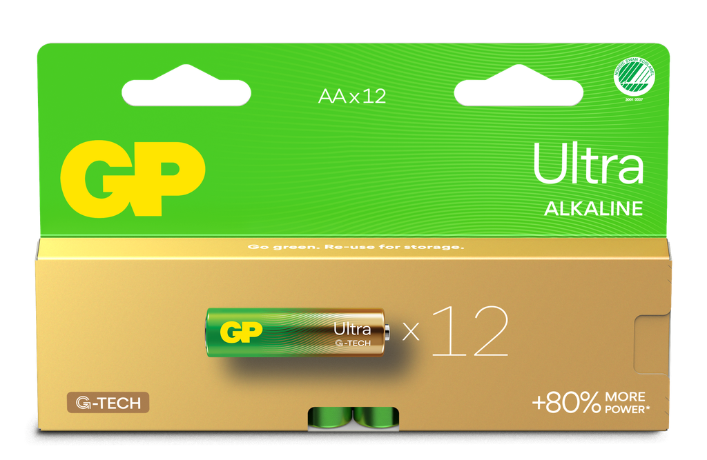 GP ALKALINE AA LR6 ULTRA G-TECH 12P