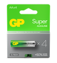 GP ALKALINE AA LR6 SUPER G-TECH 4P