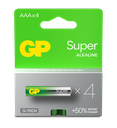 GP ALKALINE AAA LR03 SUPER G-TECH 4P