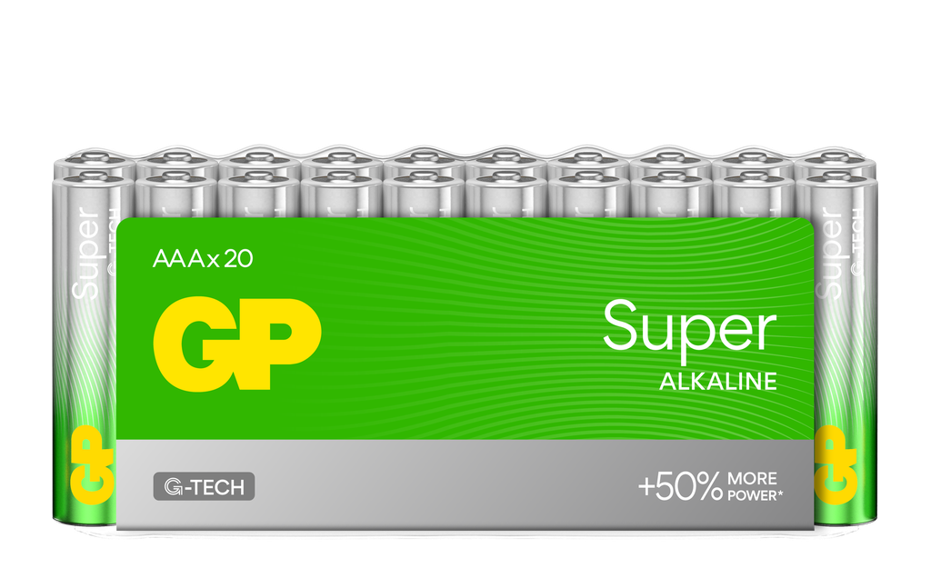 GP ALKALINE AAA LR03 SUPER G-TECH 20P