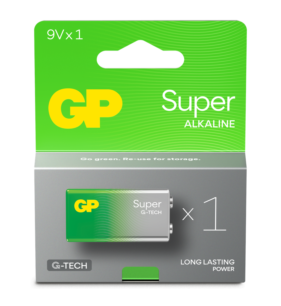 GP ALKALINE 9V 1604 SUPER  G-TECH 1P