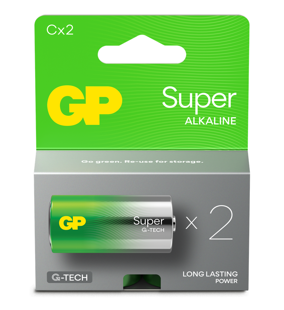 GP ALKALINE C LR14 SUPER G-TECH 2P