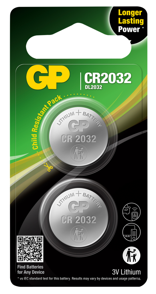 GP LITHIUM NAPPIPARISTO CR 2032-C2 2P