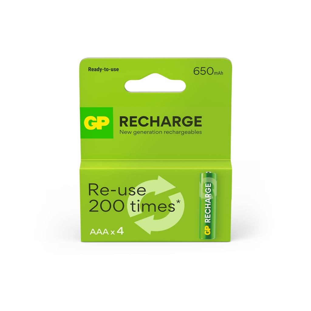 GP RECHARGE LADATTAVA AKKU AAA 650mAh 4P