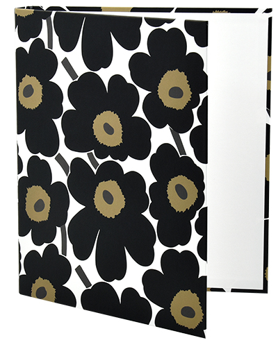 Rengaskansio 4 cm Marimekko Unikko musta