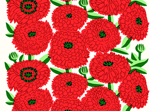 1-os Marimekko Primavera punainen