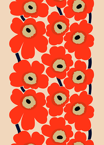 1-os Marimekko Unikko oranpun-beige