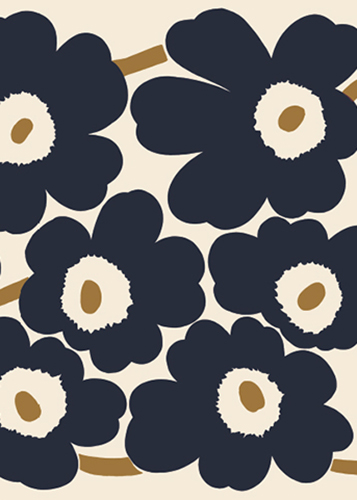 1-os Marimekko Unikko musta-beige