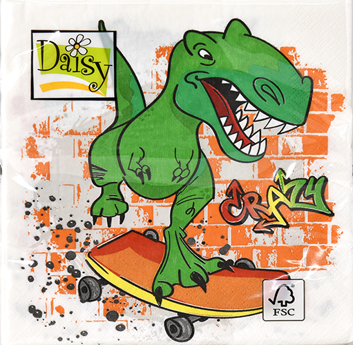 Lautasliina 33cm Crazy Dino 20 kpl