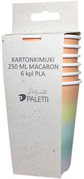 [59845] Kartonkimuki 250ml MACARON 6kpl PL