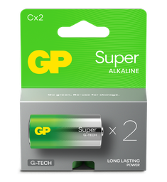 [GP151424] GP ALKALINE C LR14 SUPER G-TECH 2P