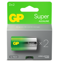 [GP151425] GP ALKALINE D LR20 SUPER  G-TECH 2P