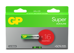 [GP151437] GP ALKALINE AA LR6 SUPER G-TECH 16P