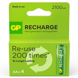 [GP201258] GP RECHARGE LADATTAVA AKKU AA 2100mAh 4P