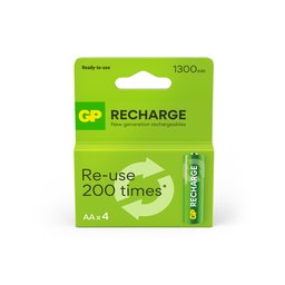 [GP201237] GP RECHARGE LADATTAVA AKKU AA 1300mAh 4P